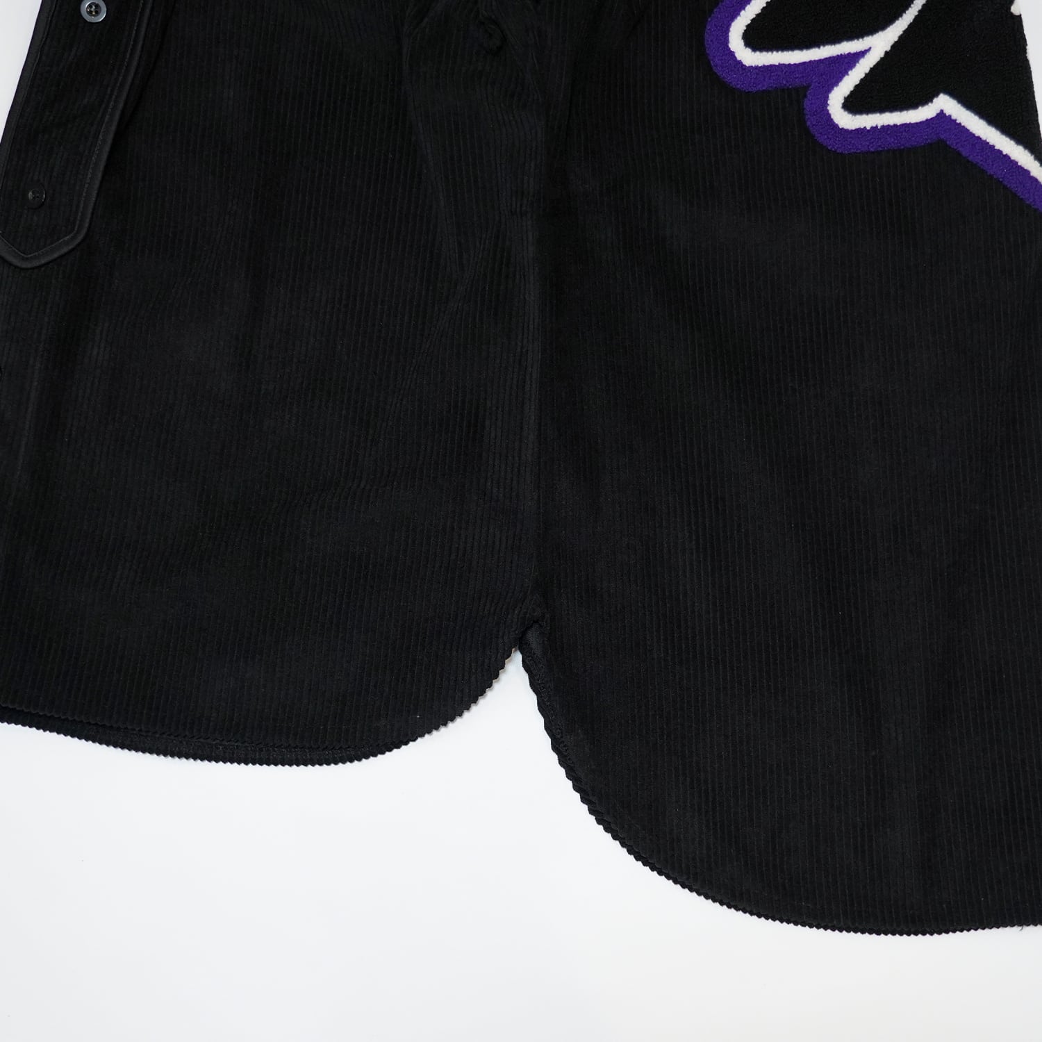 T.C.R BASEBALL CORDUROY OUTERSHIRTS - BLACK
