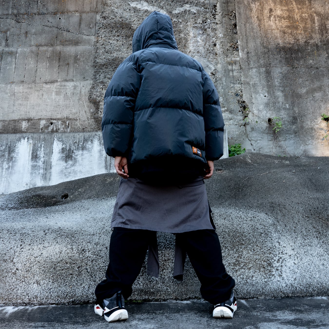 REFLECTIVE PUFFER JACKET - GRAY
