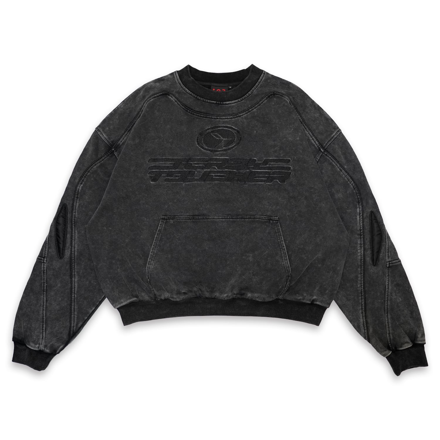 T.C.R RACING HYBRID CREWNECK SWEATSHIRTS - BLACK