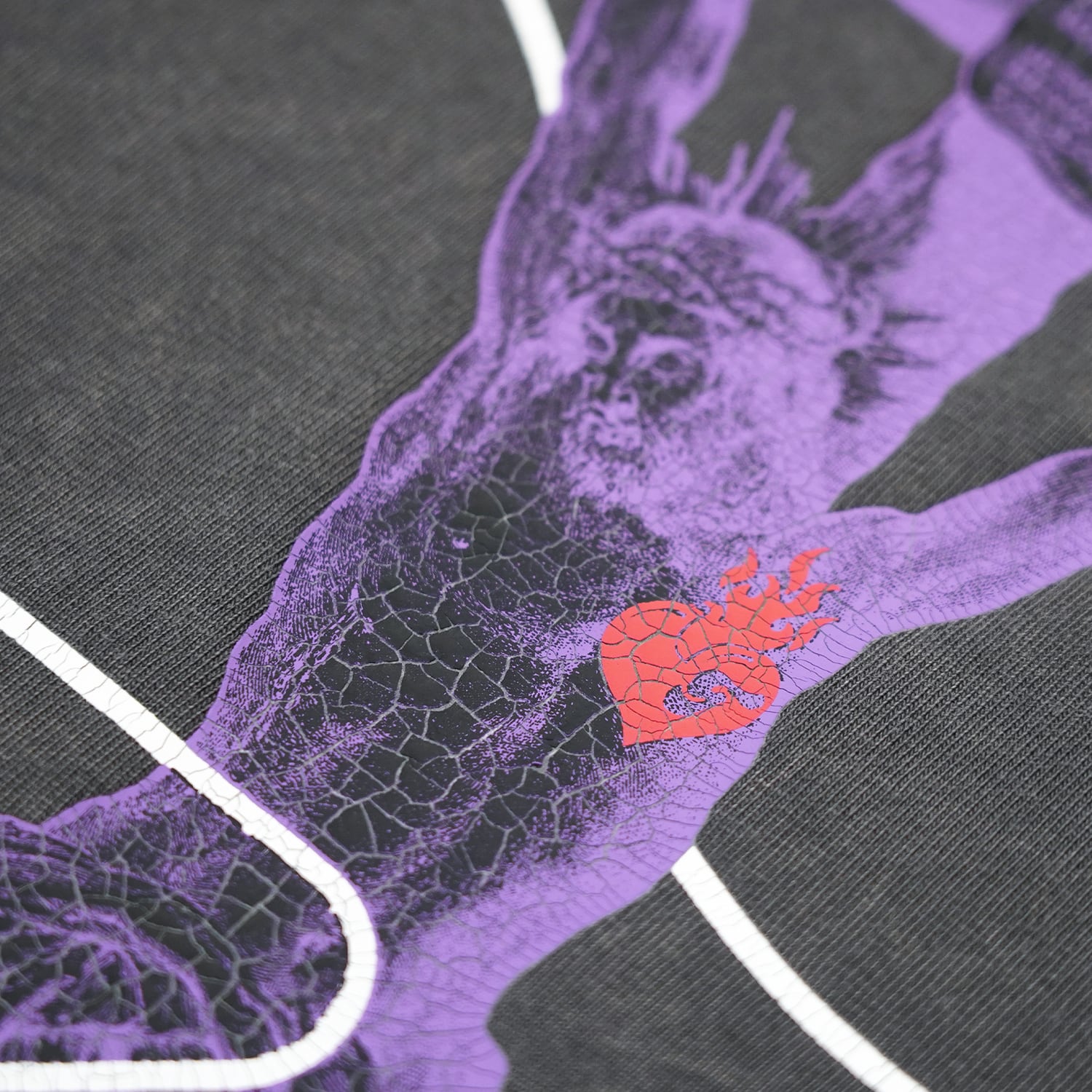 T.C.R JESUS CROSS L/S TEE - OLD GRAY