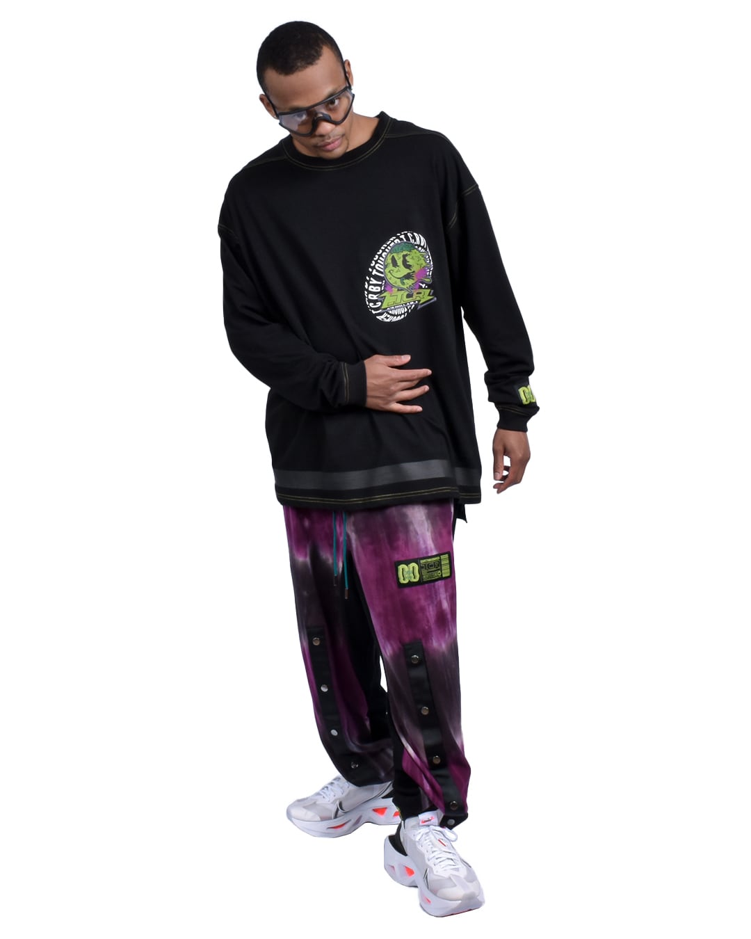TCR ESSENTIAL TECH TIE DYE JOGGER  - PURPLE/BLACK