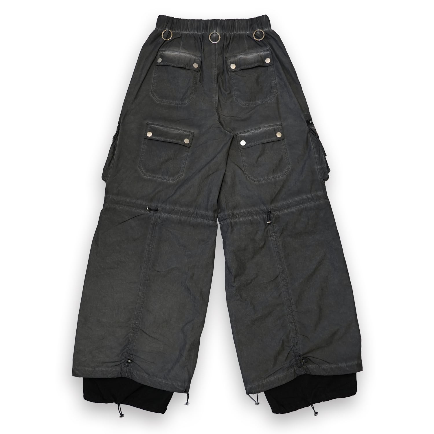 T.C.R TRANSFORM LAYERD BAGGY PANTS - BLACK