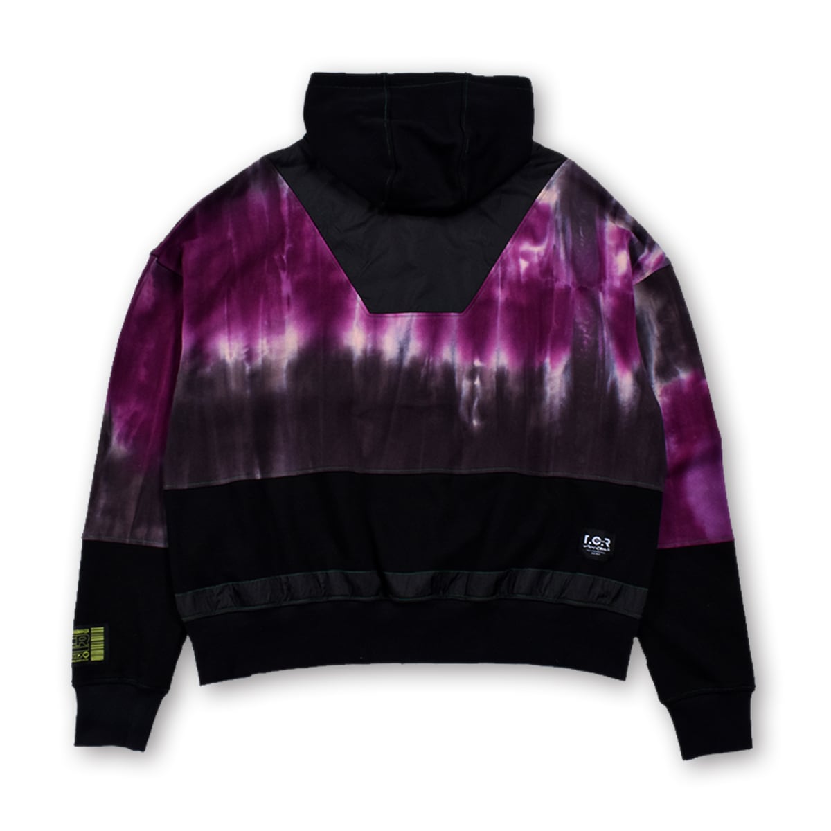 TCR ESSENTIAL TECH TIE DYE HOODIE  - PURPLE/BLACK