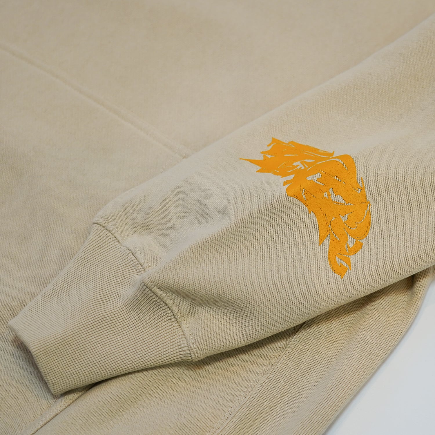 T.C.R CREW  PULLOVER HEAVY OUNCE HOODIE - SAND BEIGE