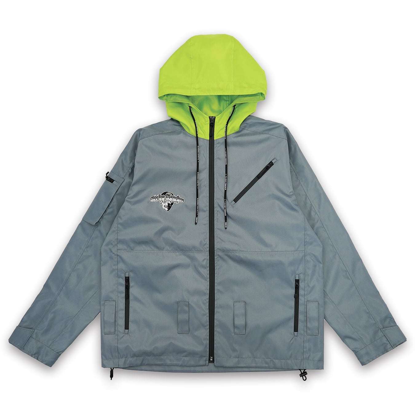 T.C.R WATERPROOF VENTURE JACKET - GRAY / YELLOW GREEN