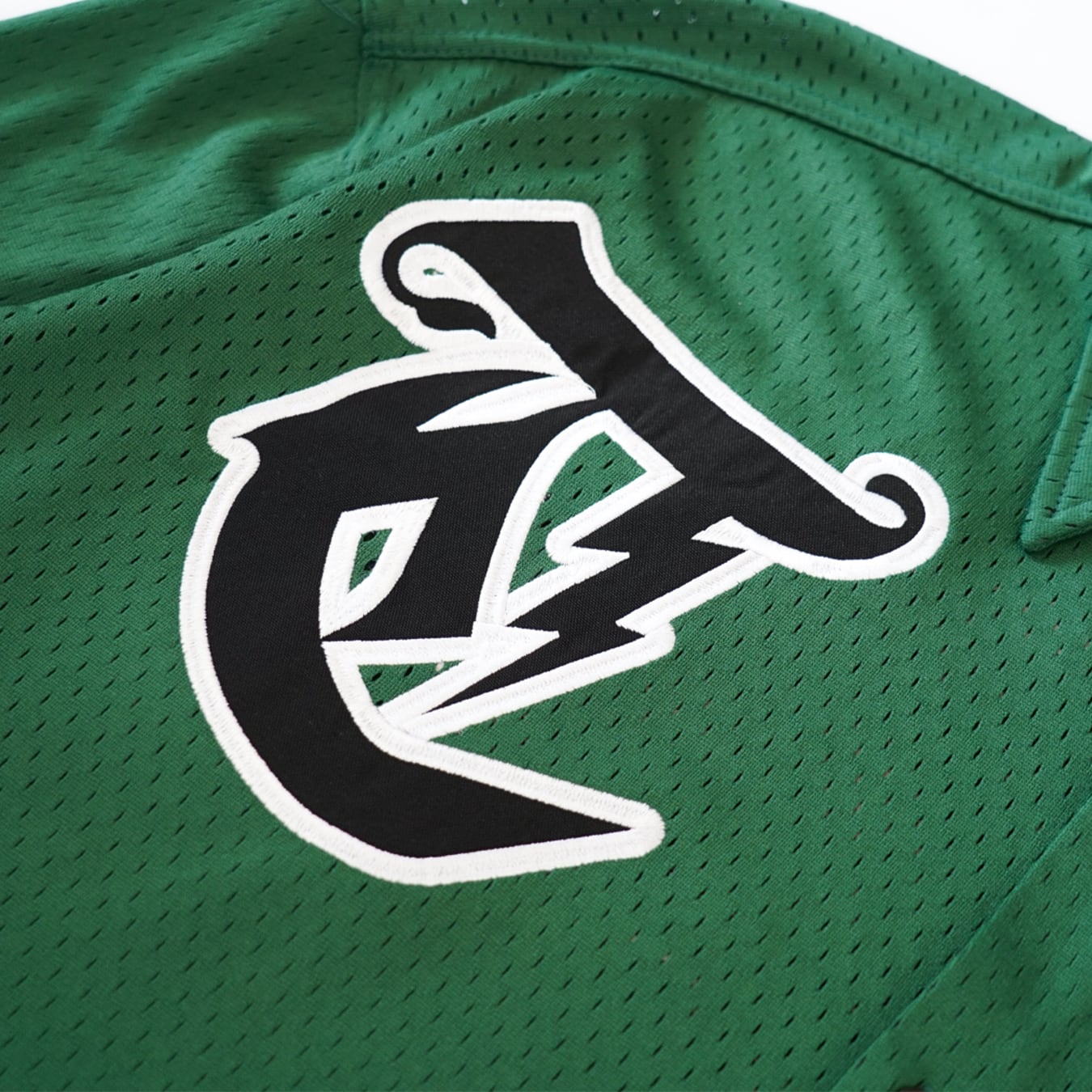 T.C.R LIGHTNING LOGO L/S MESH SHIRTS - GREEN