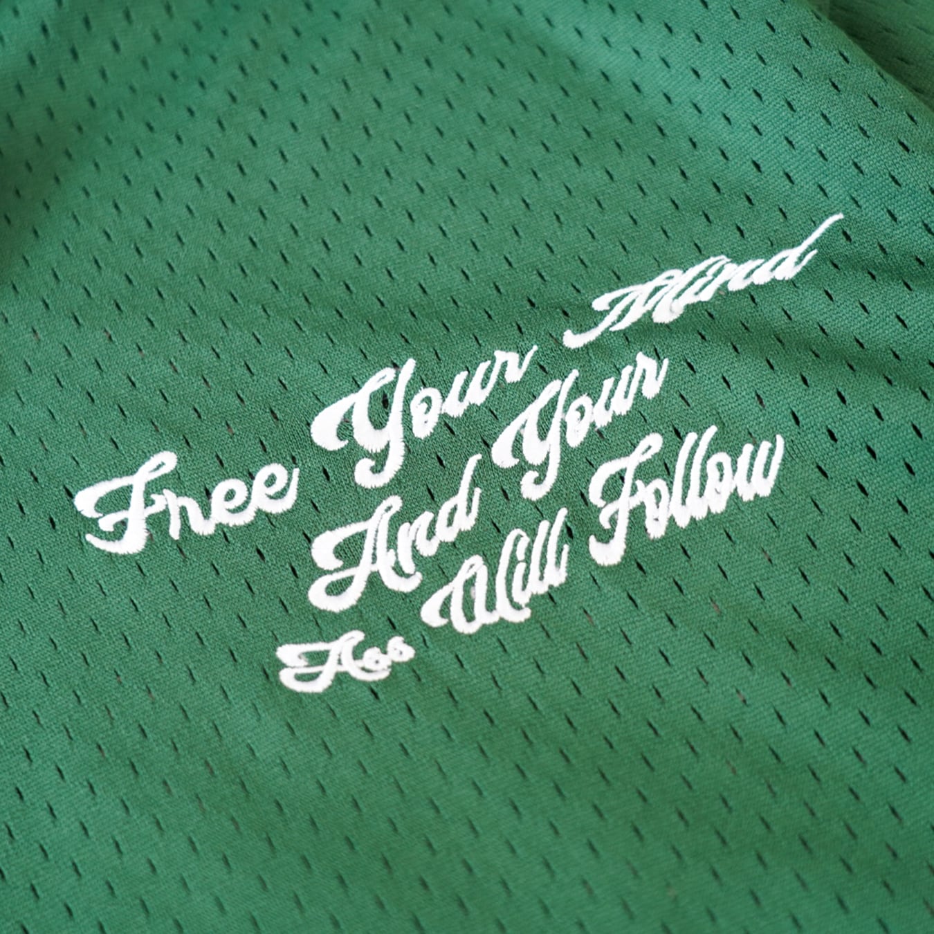 T.C.R LIGHTNING LOGO L/S MESH SHIRTS - GREEN