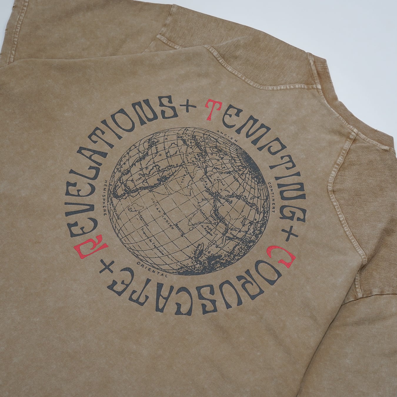 T.C.R ANGELS WASHED S/S PANEL TEE - IVOLY