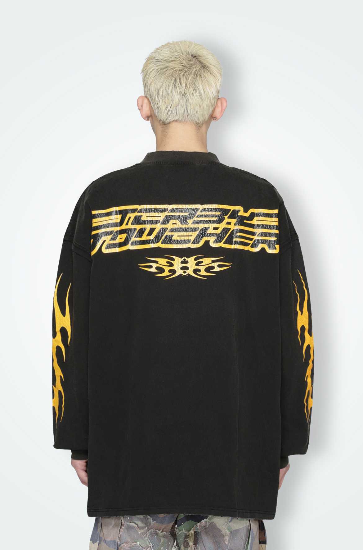 T.C.R FIRE BLADE L/S TEE - BLACK