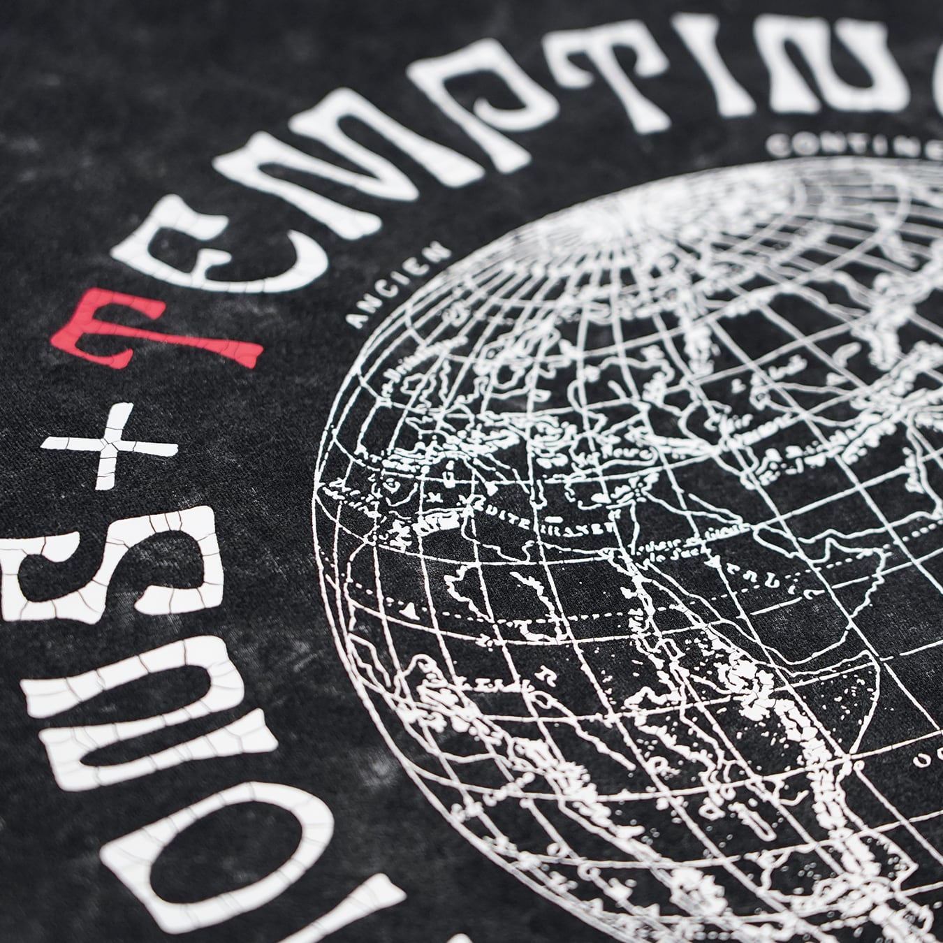 T.C.R ANGELS WASHED S/S PANEL TEE - BLACK