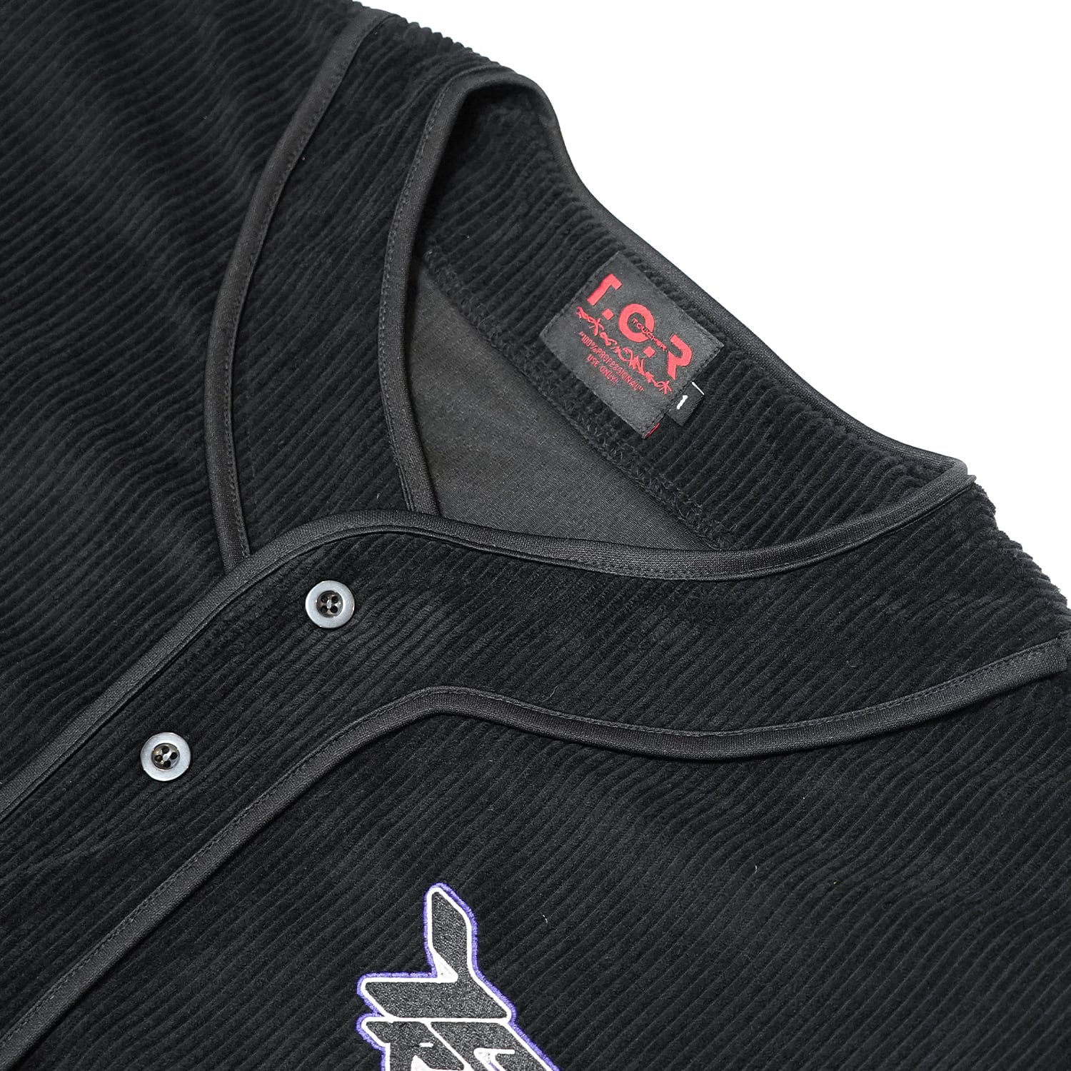 T.C.R BASEBALL CORDUROY OUTERSHIRTS - BLACK