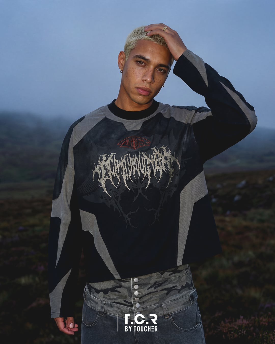 T.C.R MOTO XROSS L/S TEE - BLACK