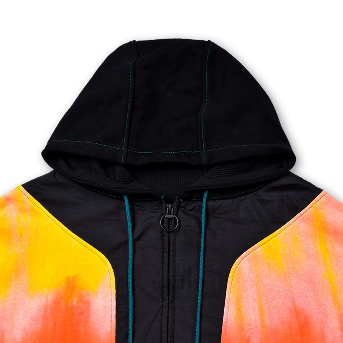 TCR ESSENTIAL TECH TIE DYE HOODIE  - ORANGE/BLACK