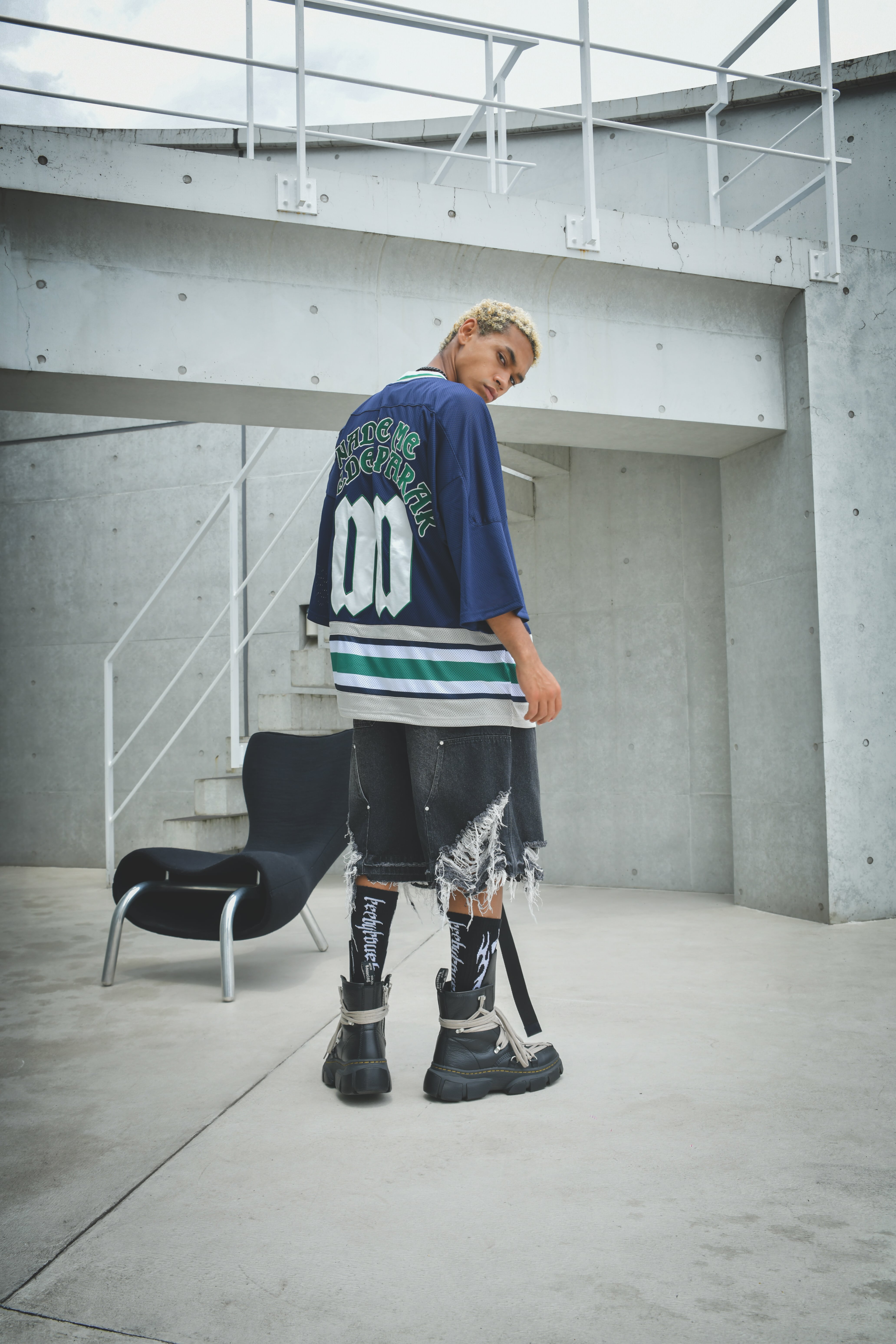 T.C.R NADIE ME PUEDE PARAR HOCKEY MESH SHIRTS - NAVY