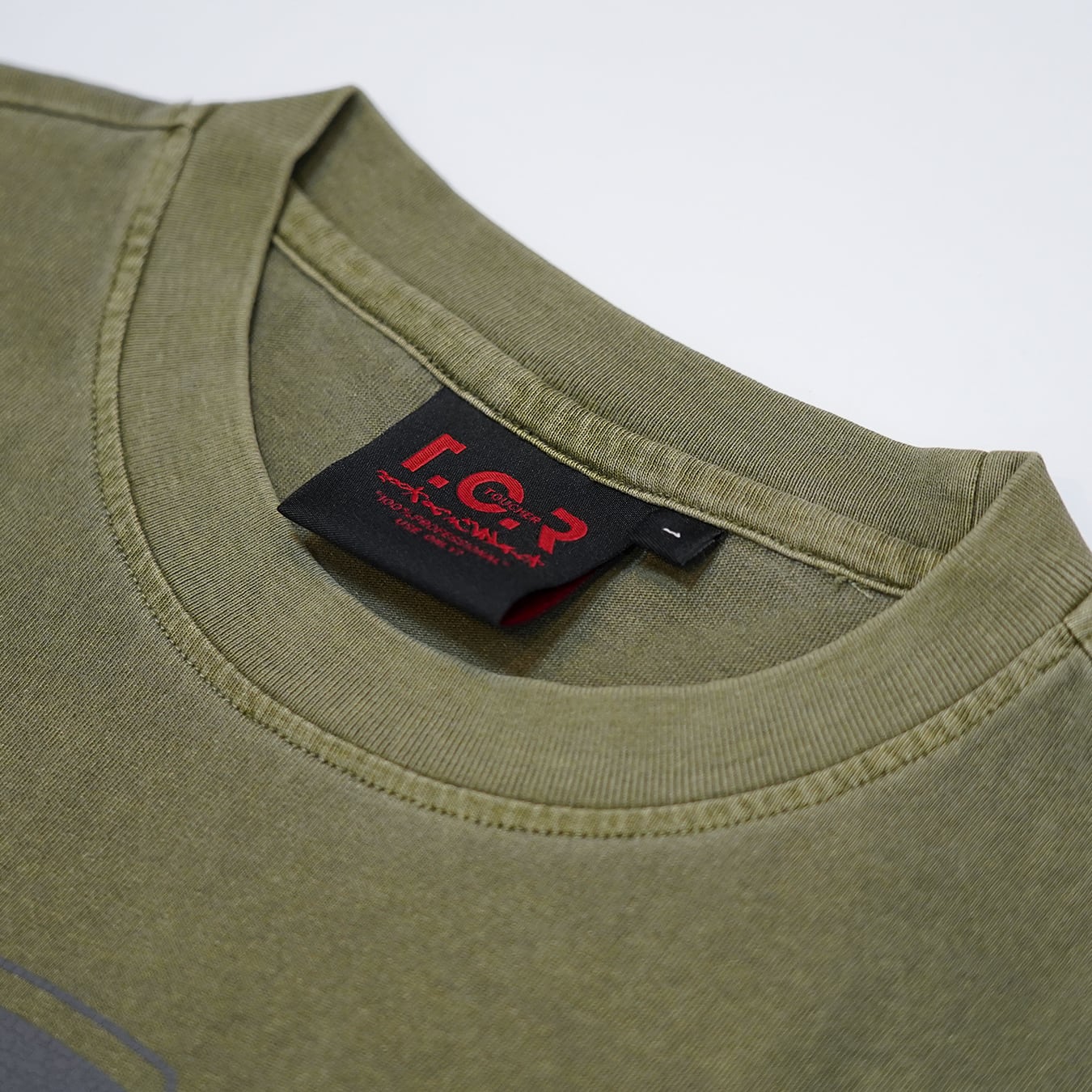 T.C.R MIND CONTROLLER WASHED S/S TEE - GRAY GREEN