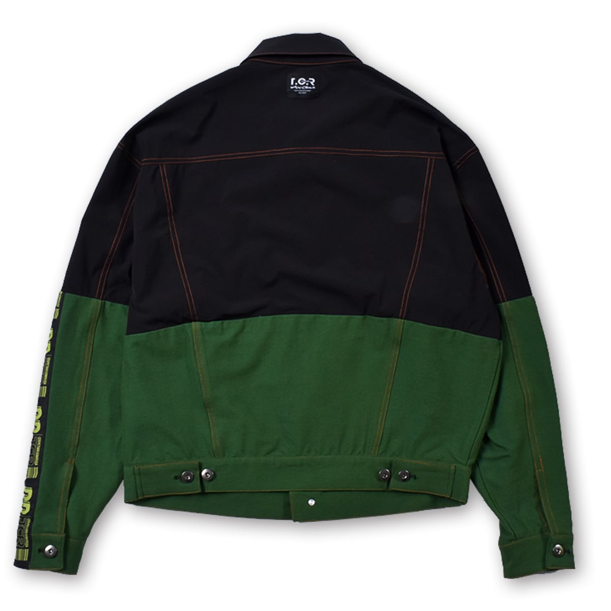 T.C.R EQUIPMENT TRUCKER JACKET V2 - BLACK/GREEN