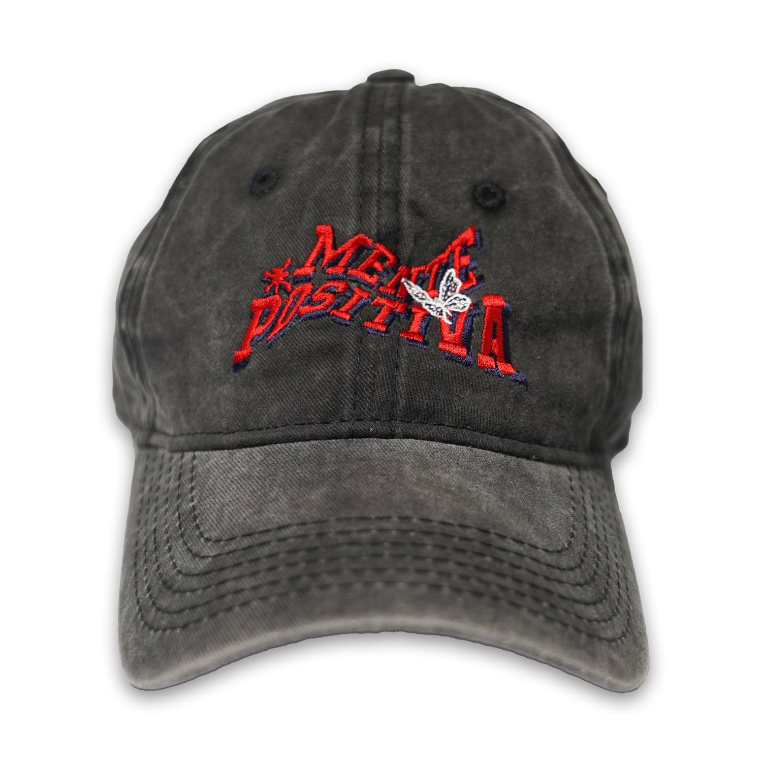 T.C.R MENTE POSITIVA WASHED LOW CAP - BLACK