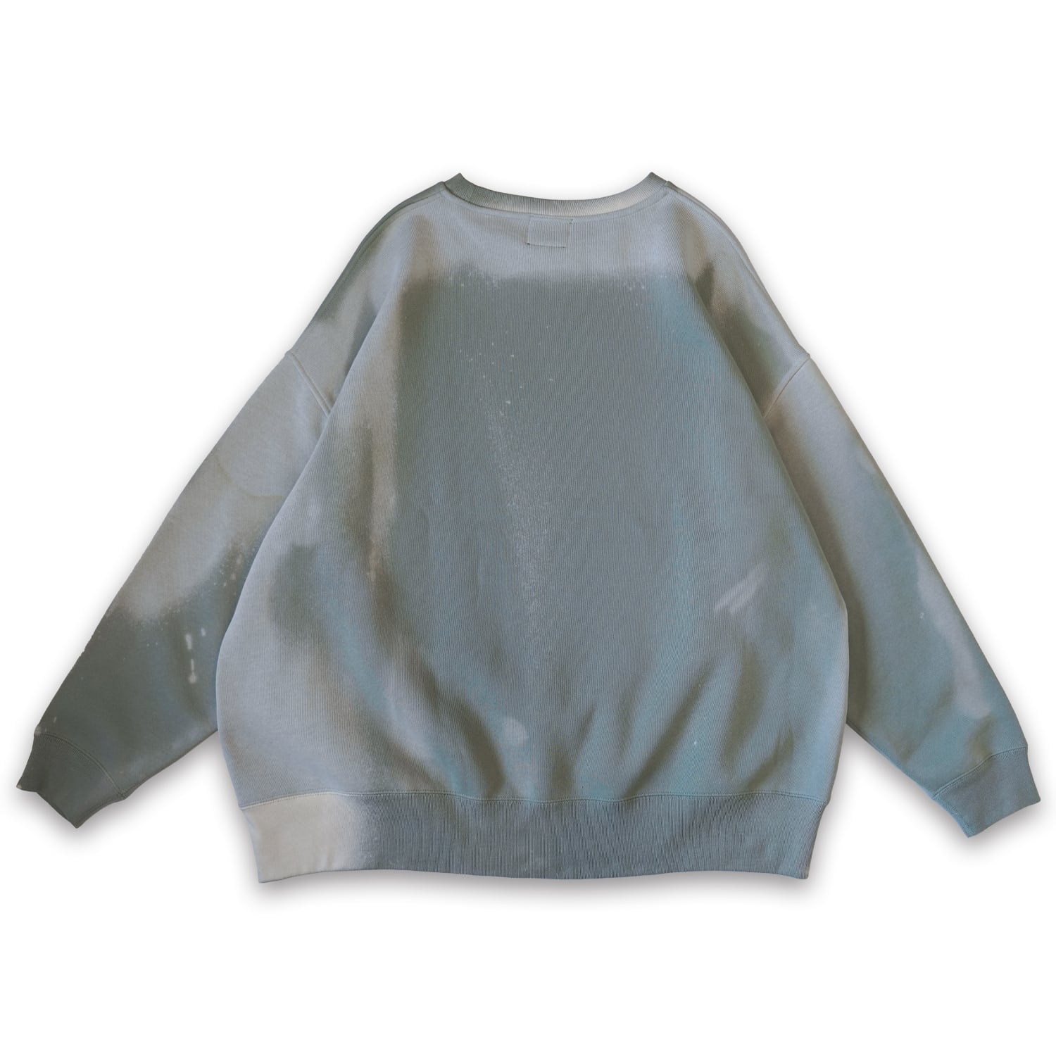 T.C.R TRYING GOD WIDE FIT CREW NECK BLEACH SWEAT - SMOKE GREEN