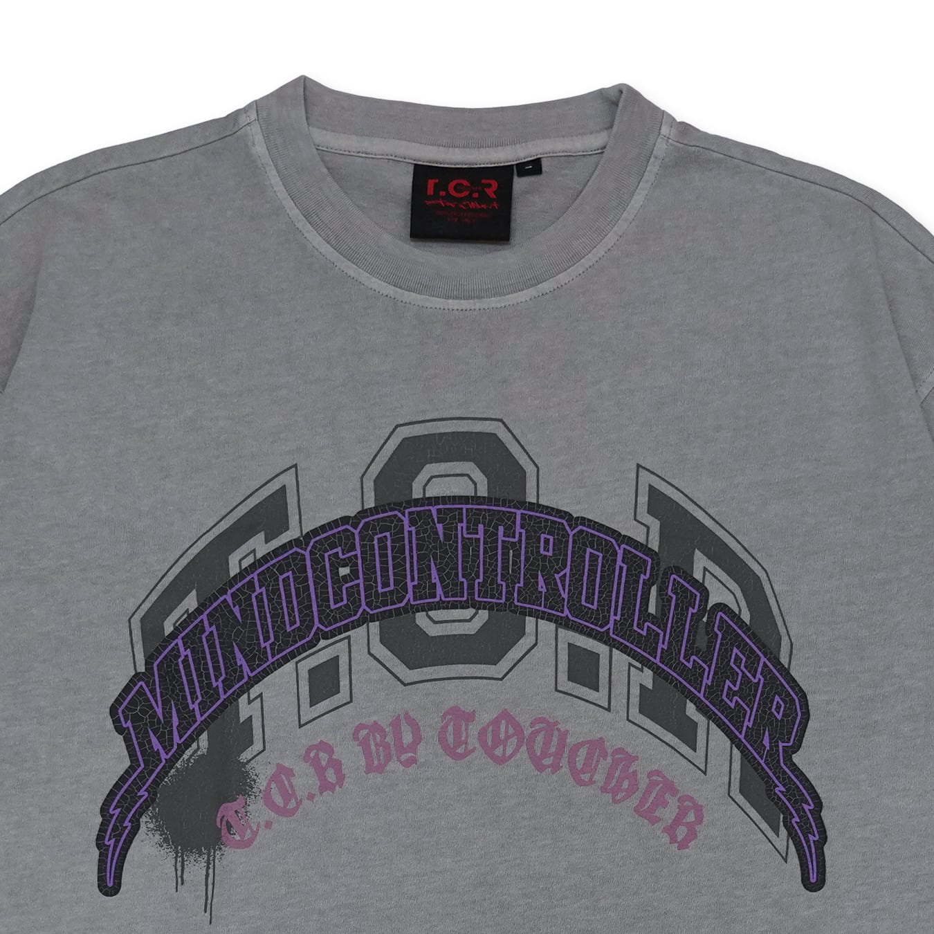 T.C.R MIND CONTROLLER WASHED S/S TEE - ASH GRAY