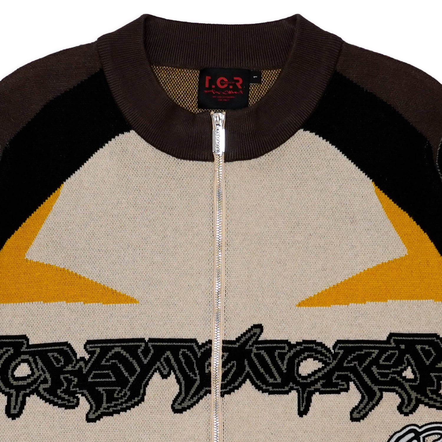 T.C.R RACING ZIP-UP KNIT SWEATER - MULTI