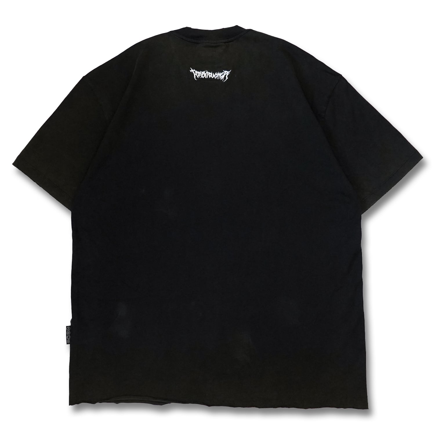 T.C.R COLLEGE LOGO CROPPED WASH S/S TEE - RED / BLACK