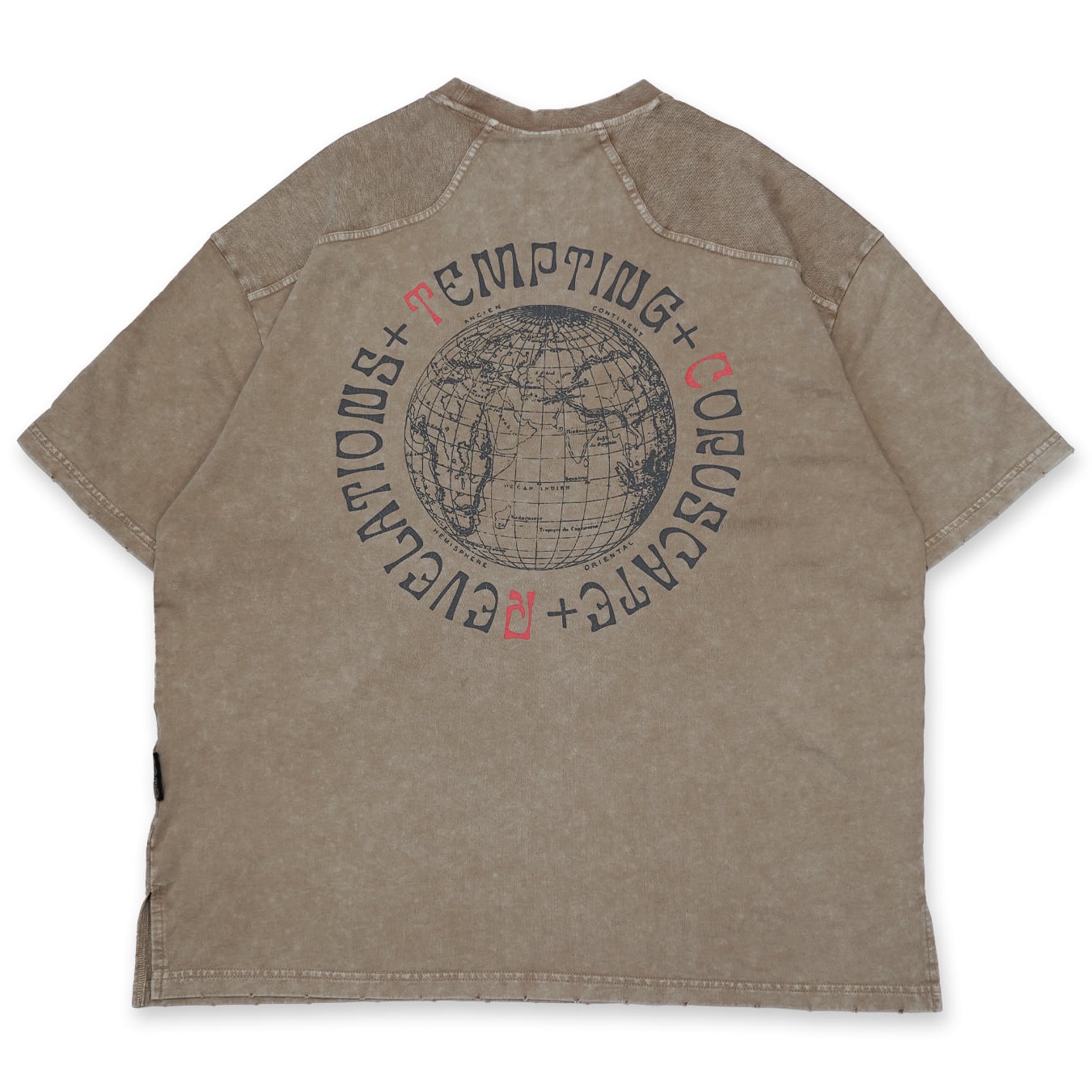 T.C.R ANGELS WASHED S/S PANEL TEE - IVOLY