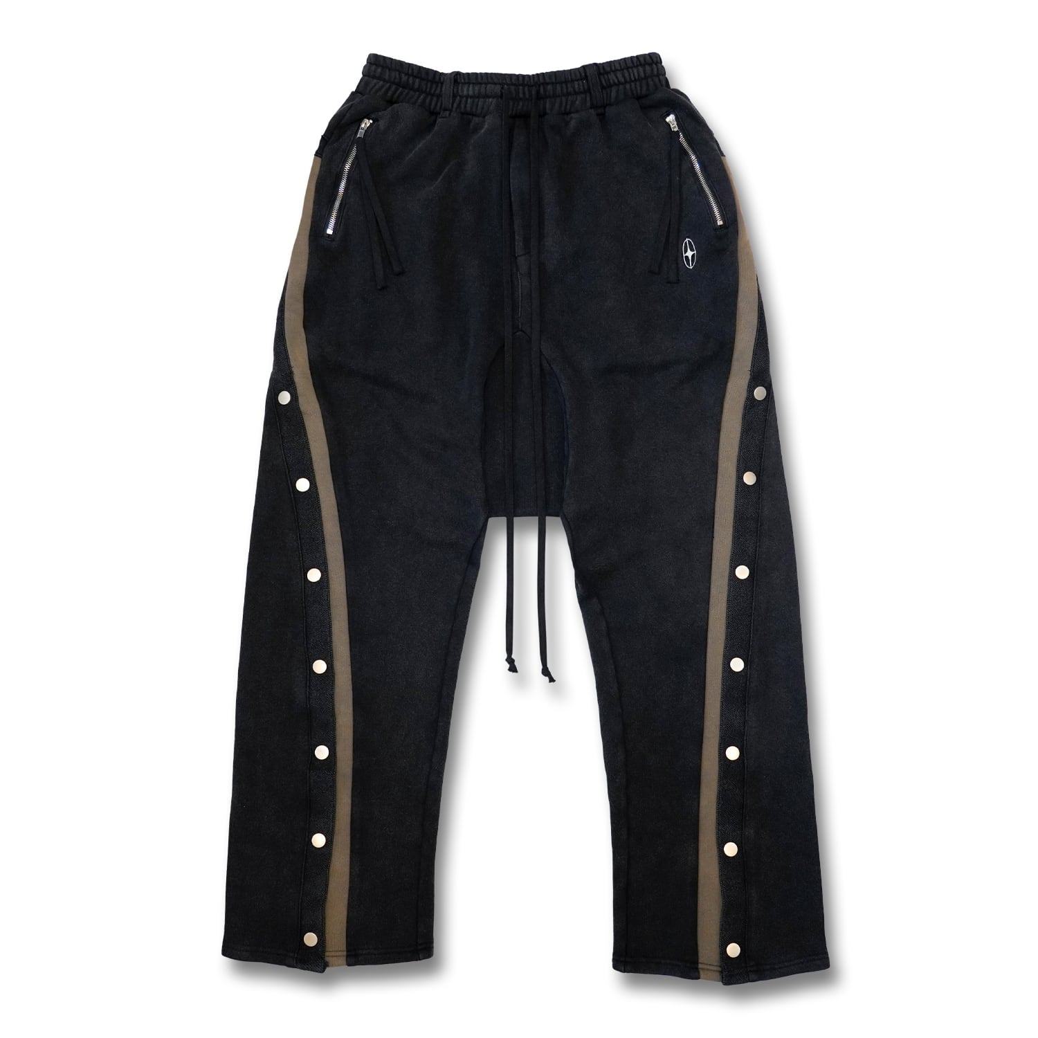 T.C.R DARK RIDER BAGGY SNAP JOGGER - BLACK