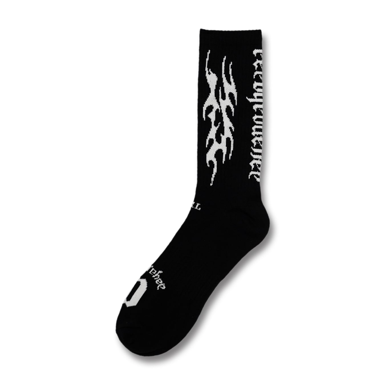 T.C.R TRIBAL FLAME SOCKS - BLACK/WHITE