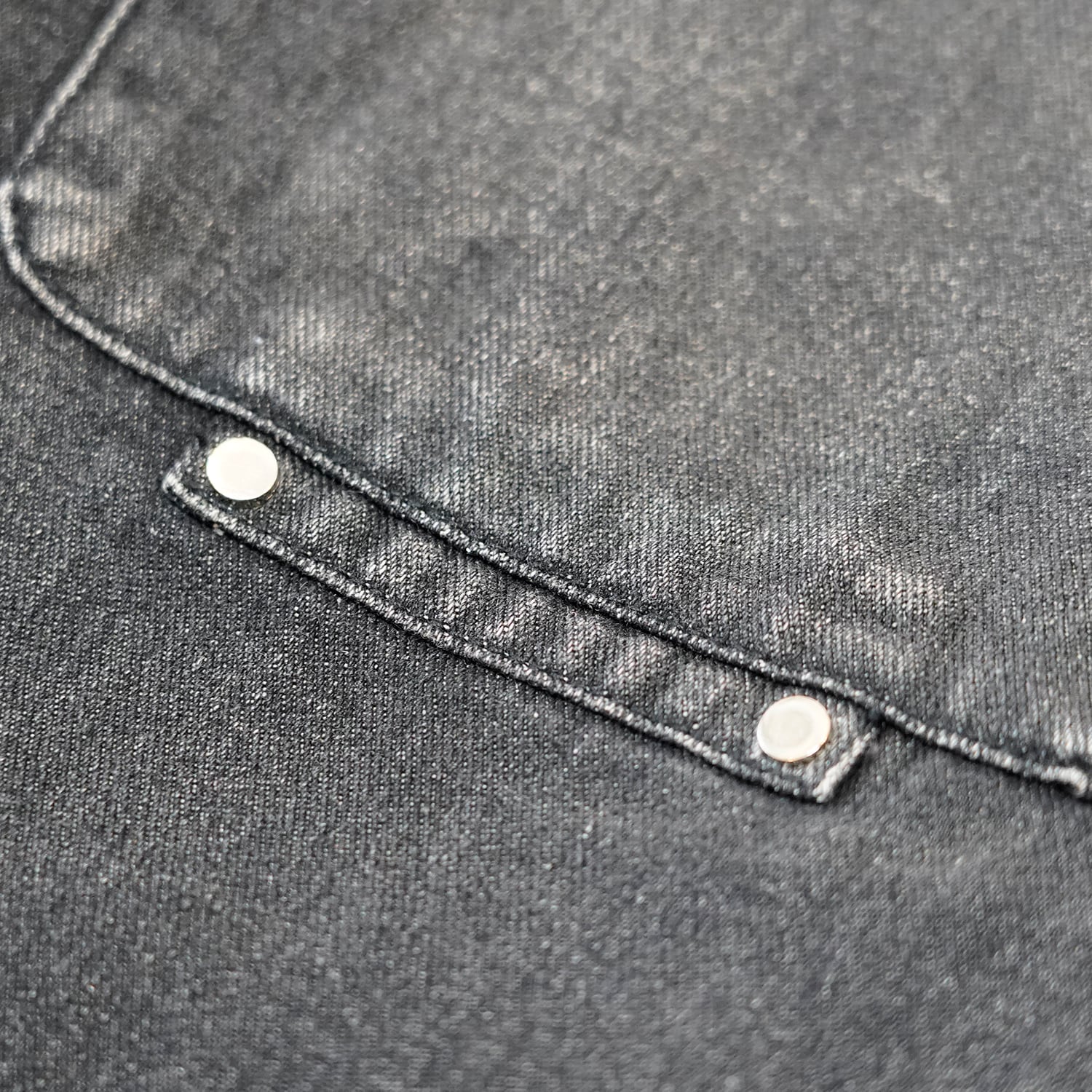 T.C.R DESTROYED OVERSIZED DENIM SHIRT - BLACK
