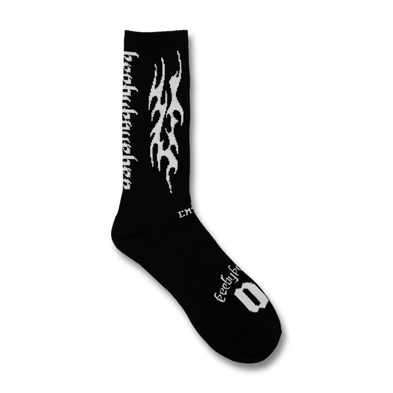 T.C.R TRIBAL FLAME SOCKS - BLACK/WHITE