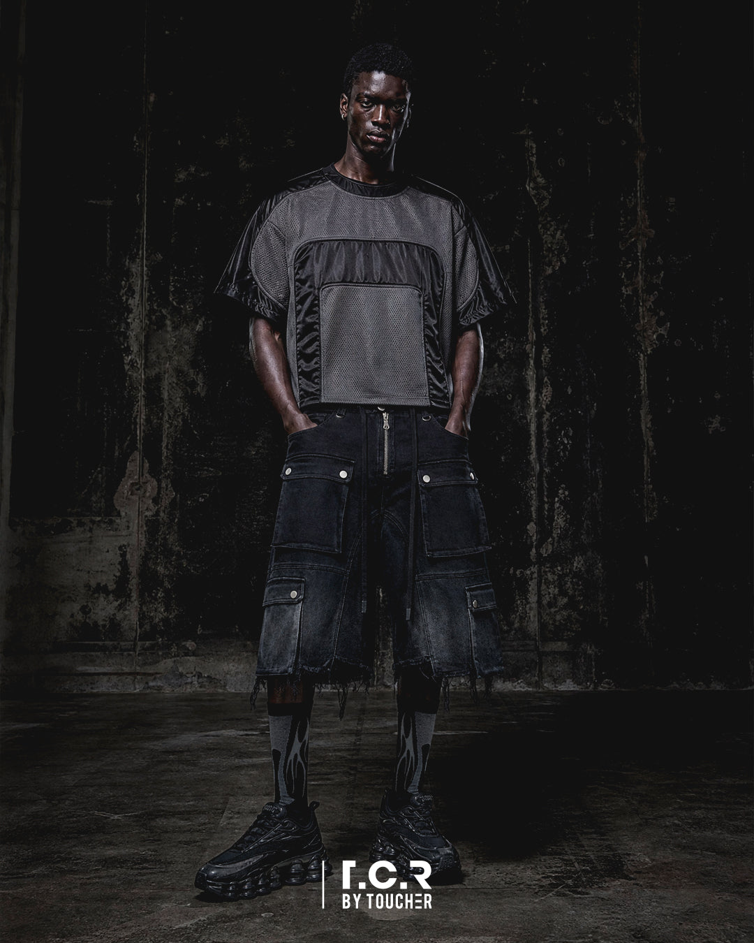 T.C.R DIVISION GAME MESH SHIRT - BLACK