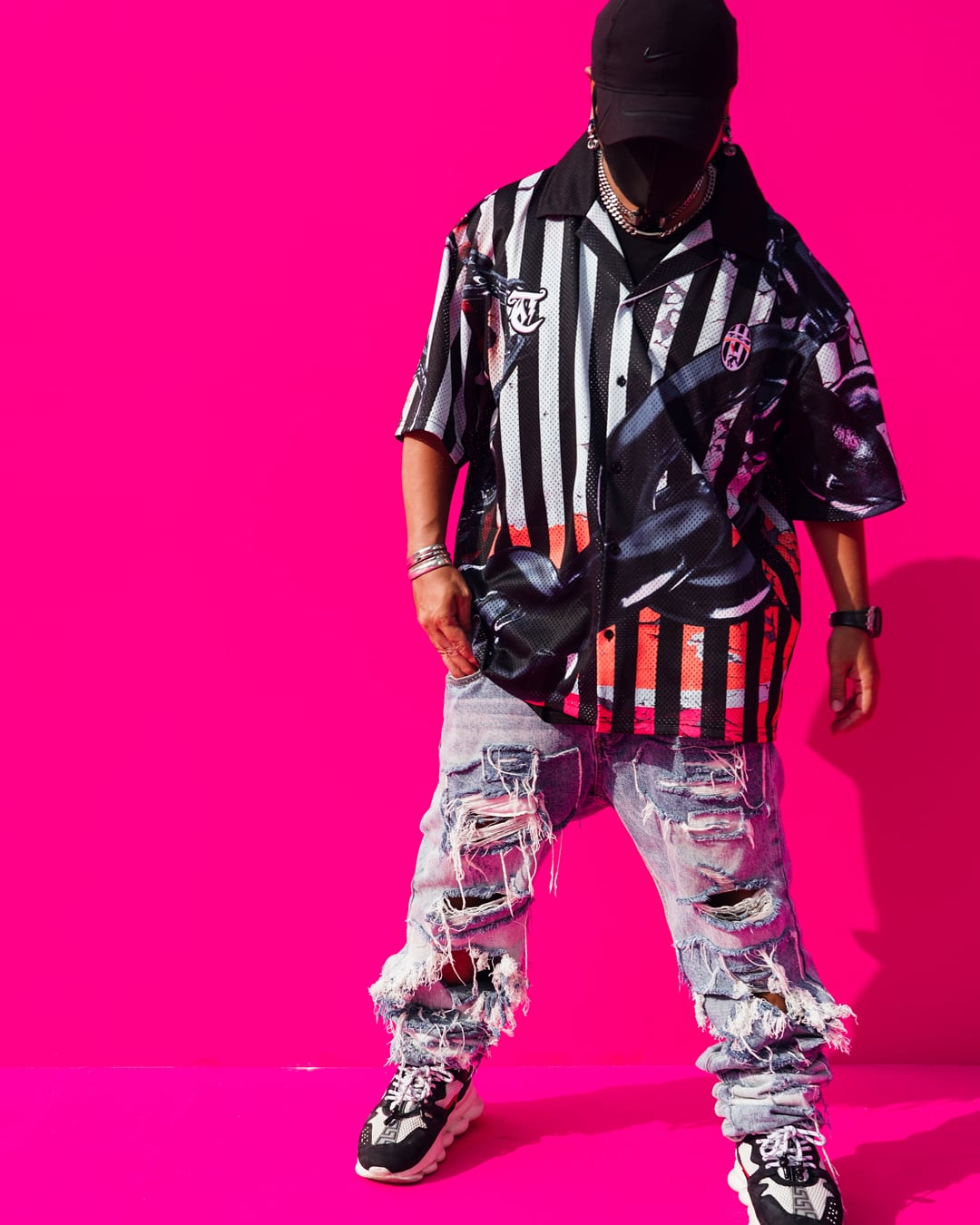 T.C.R CHAIN REACTION ALLOVER S/S MESH SHIRTS