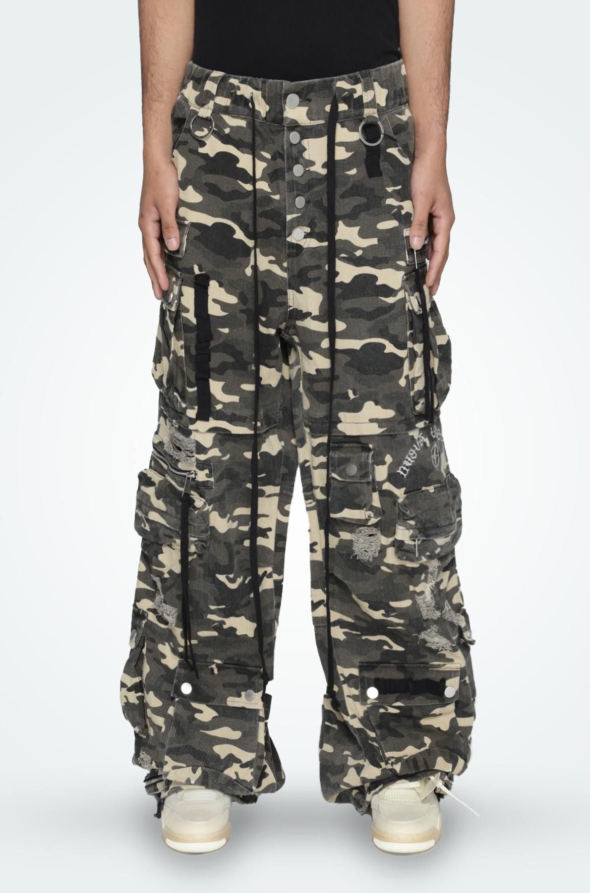 T.C.R NUOVA VISIONE BAGGY CARGO PANTS - CAMO