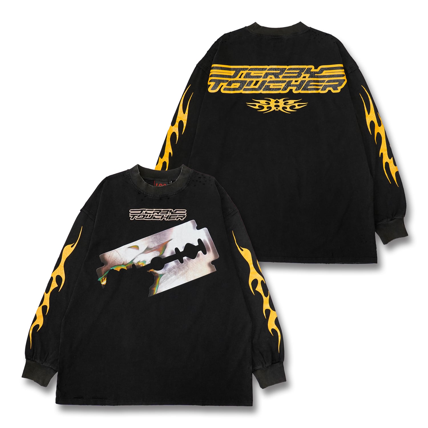 T.C.R FIRE BLADE L/S TEE - BLACK