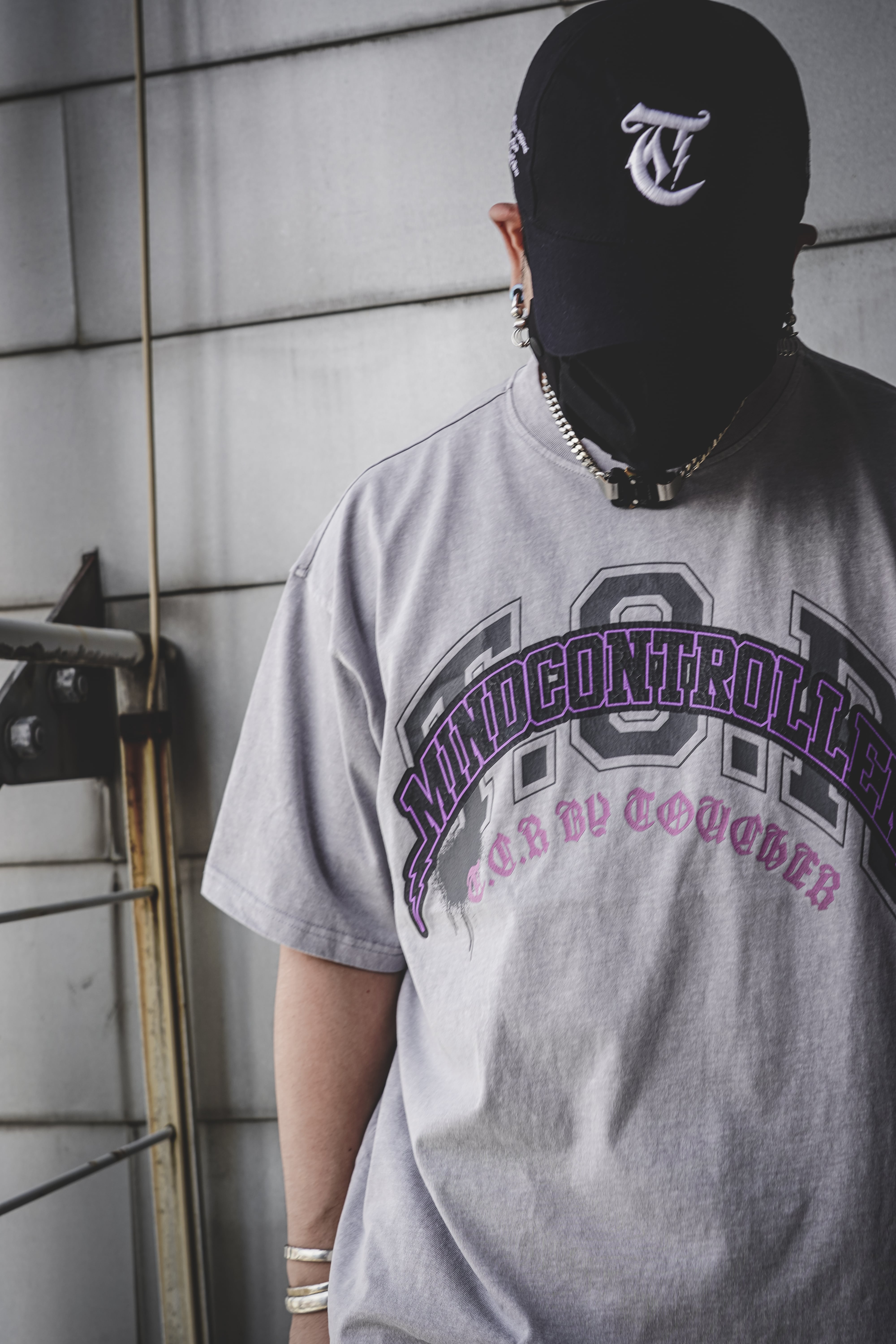 T.C.R MIND CONTROLLER WASHED S/S TEE - ASH GRAY