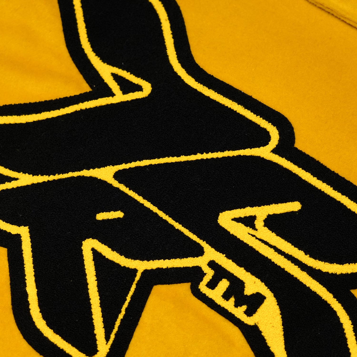 T.C.R RAVER GANG VARSITY LEATHER JACKET - YELLOW