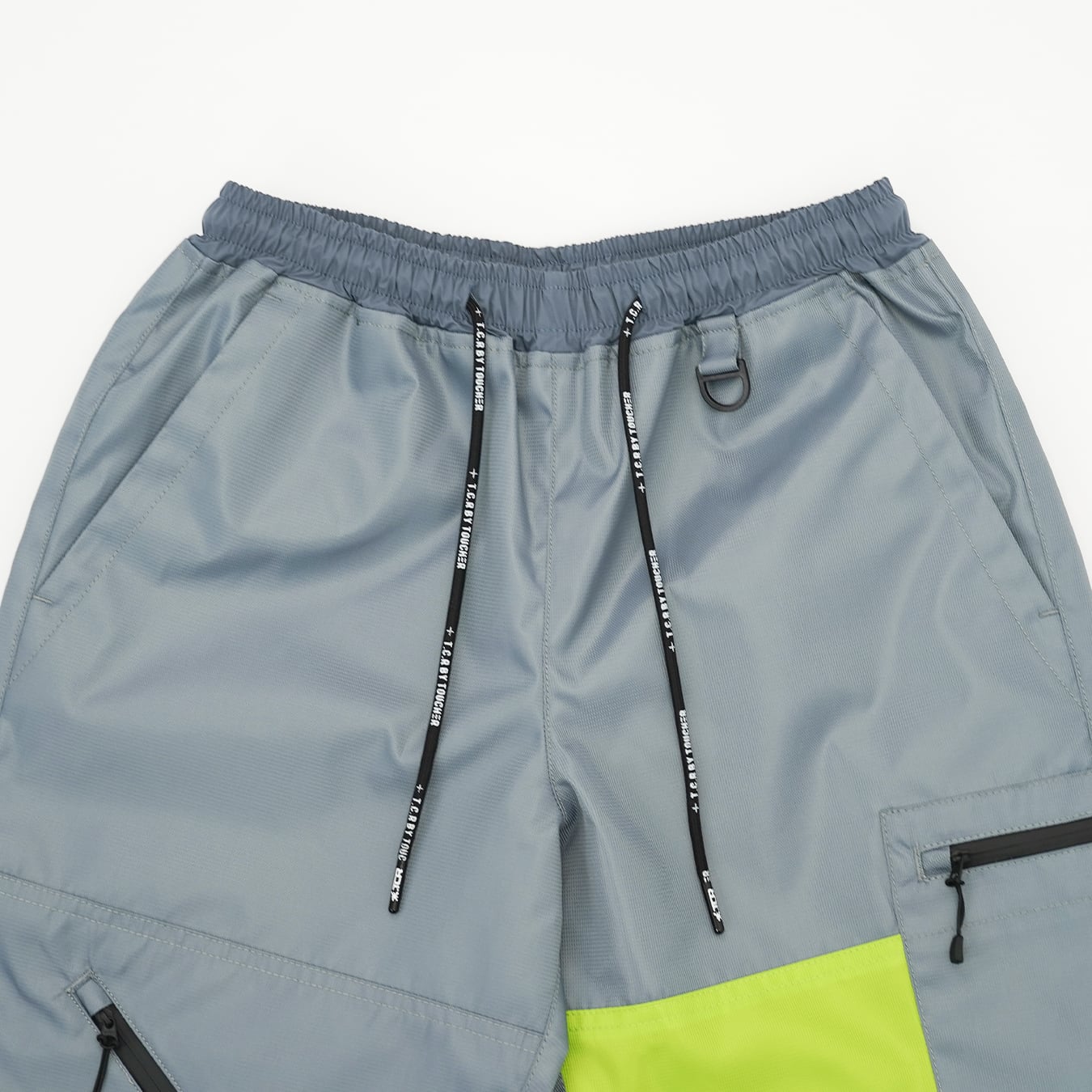 T.C.R WATERPROOF VENTURE PANTS - GRAY / YELLOW GREEN