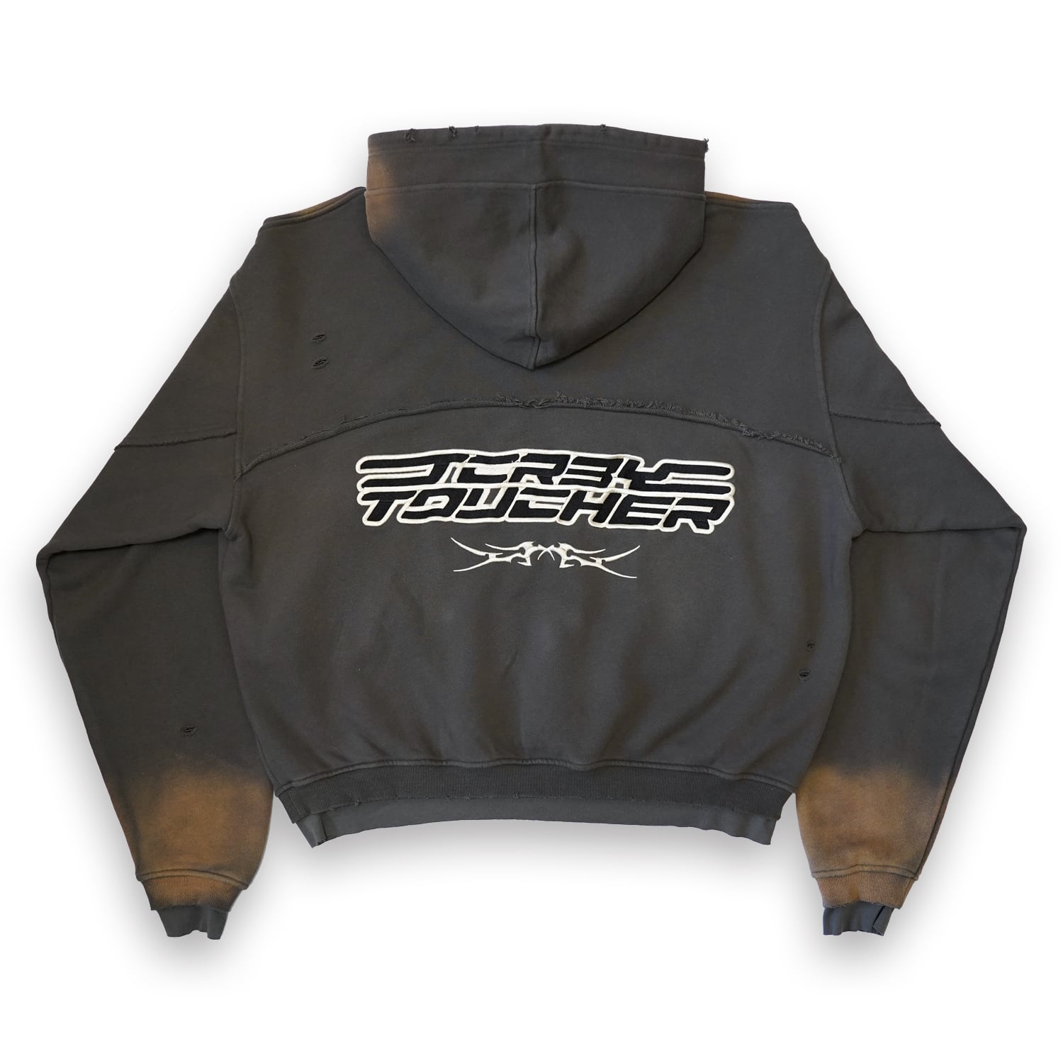 T.C.R THRONES ACID HOODIE - GRAY