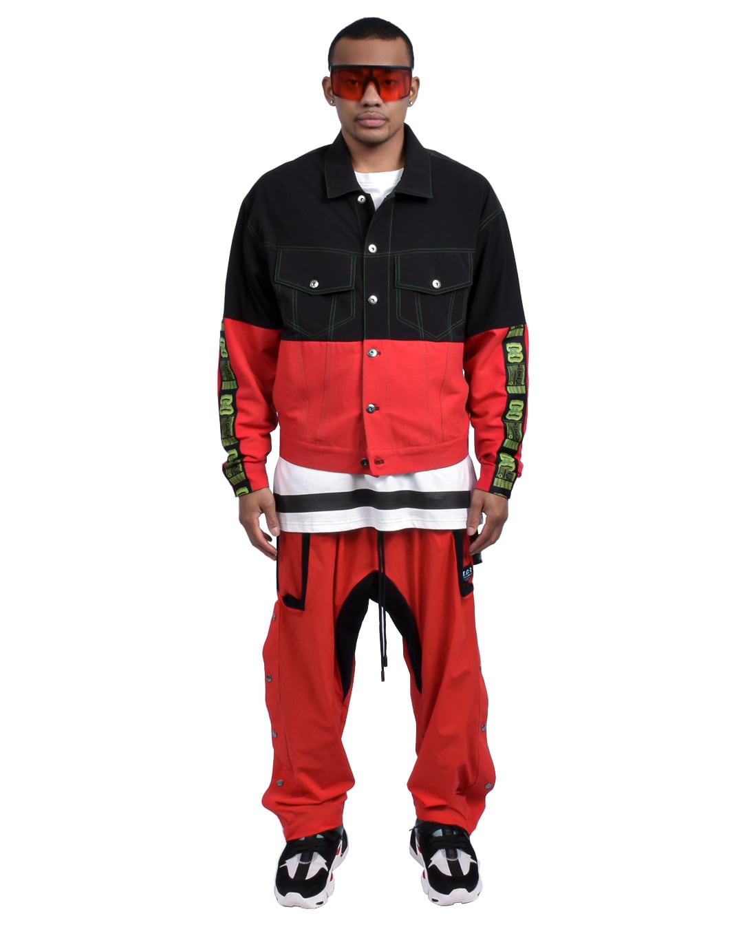 T.C.R EQUIPMENT TRUCKER JACKET V2 - BLACK/RED