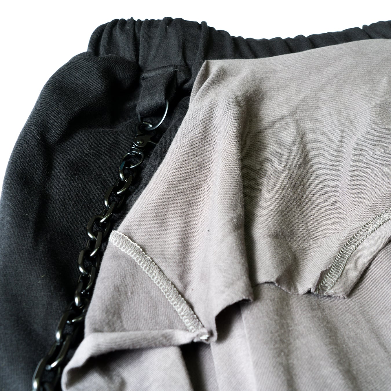REWORK SWEAT CARGO PANTS - GRAY/BLACK