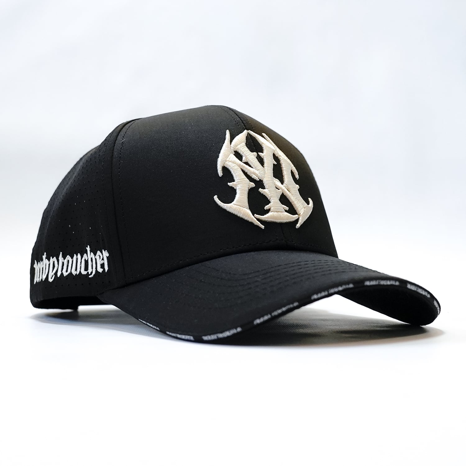 T.C.R NU-YOUTH LASER CUT HOLE QUICK DRY 6PANEL CAP - BLACK