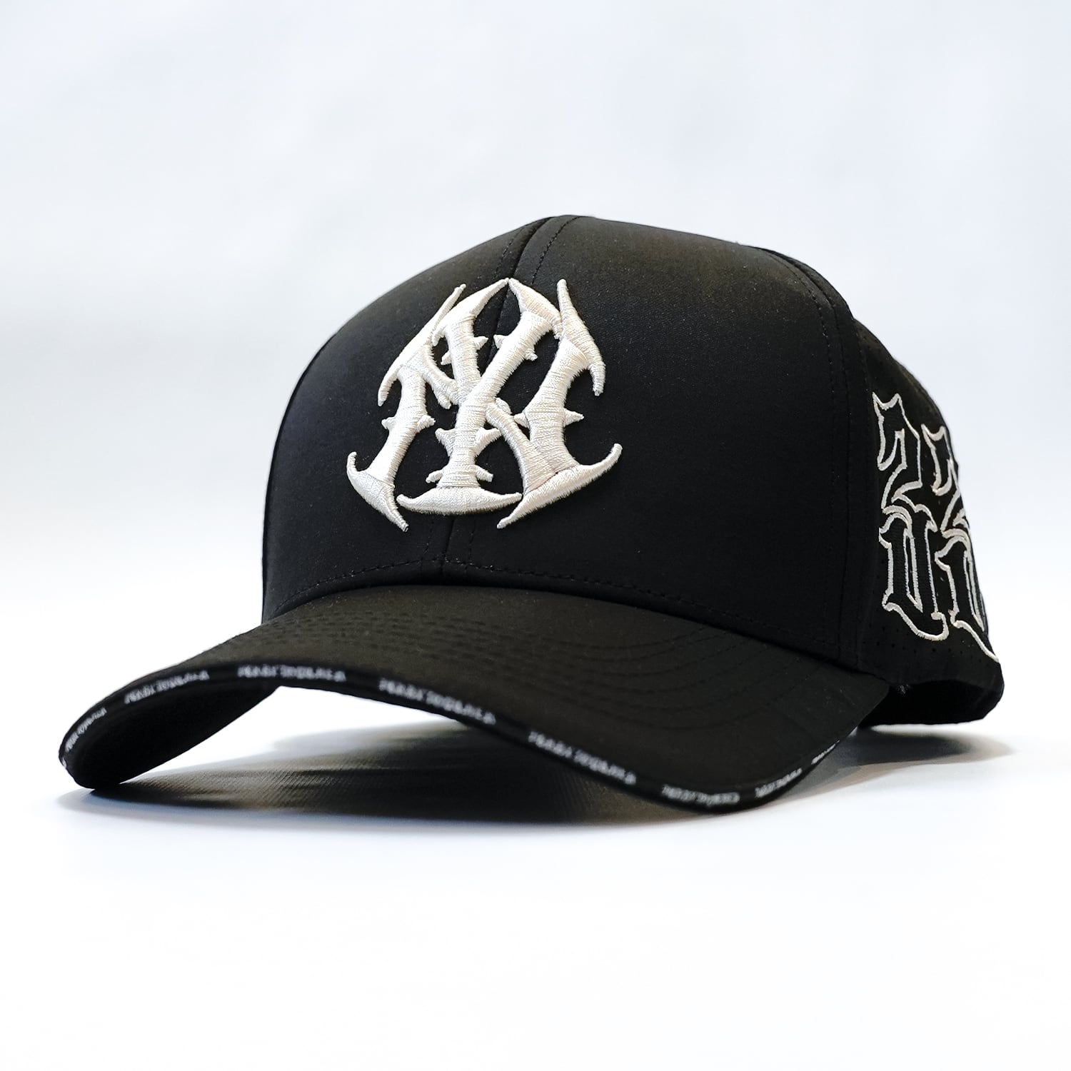 T.C.R NU-YOUTH LASER CUT HOLE QUICK DRY 6PANEL CAP - BLACK