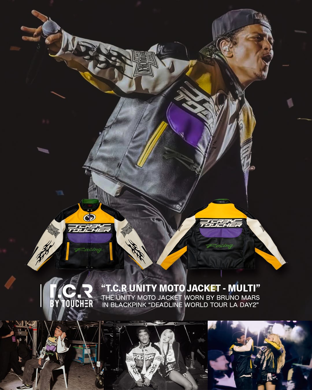【RESTOCK】T.C.R UNITY MOTO JACKET - MULTI