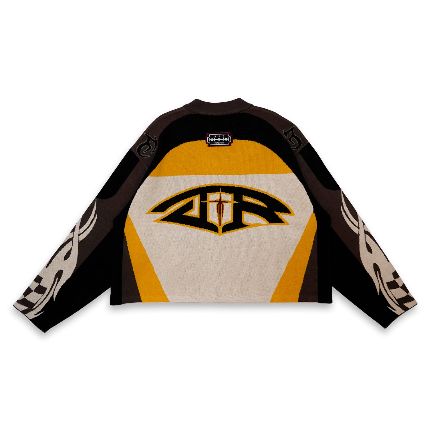 T.C.R RACING ZIP-UP KNIT SWEATER - MULTI
