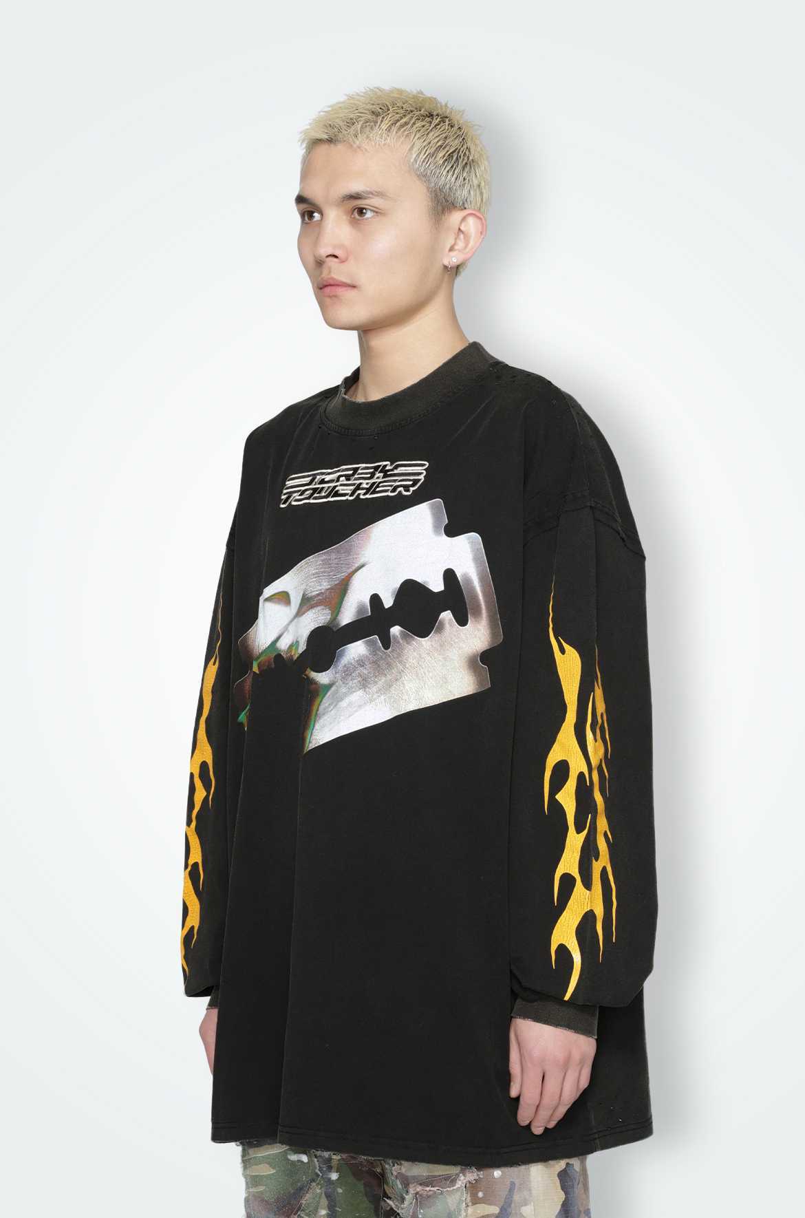 T.C.R FIRE BLADE L/S TEE - BLACK
