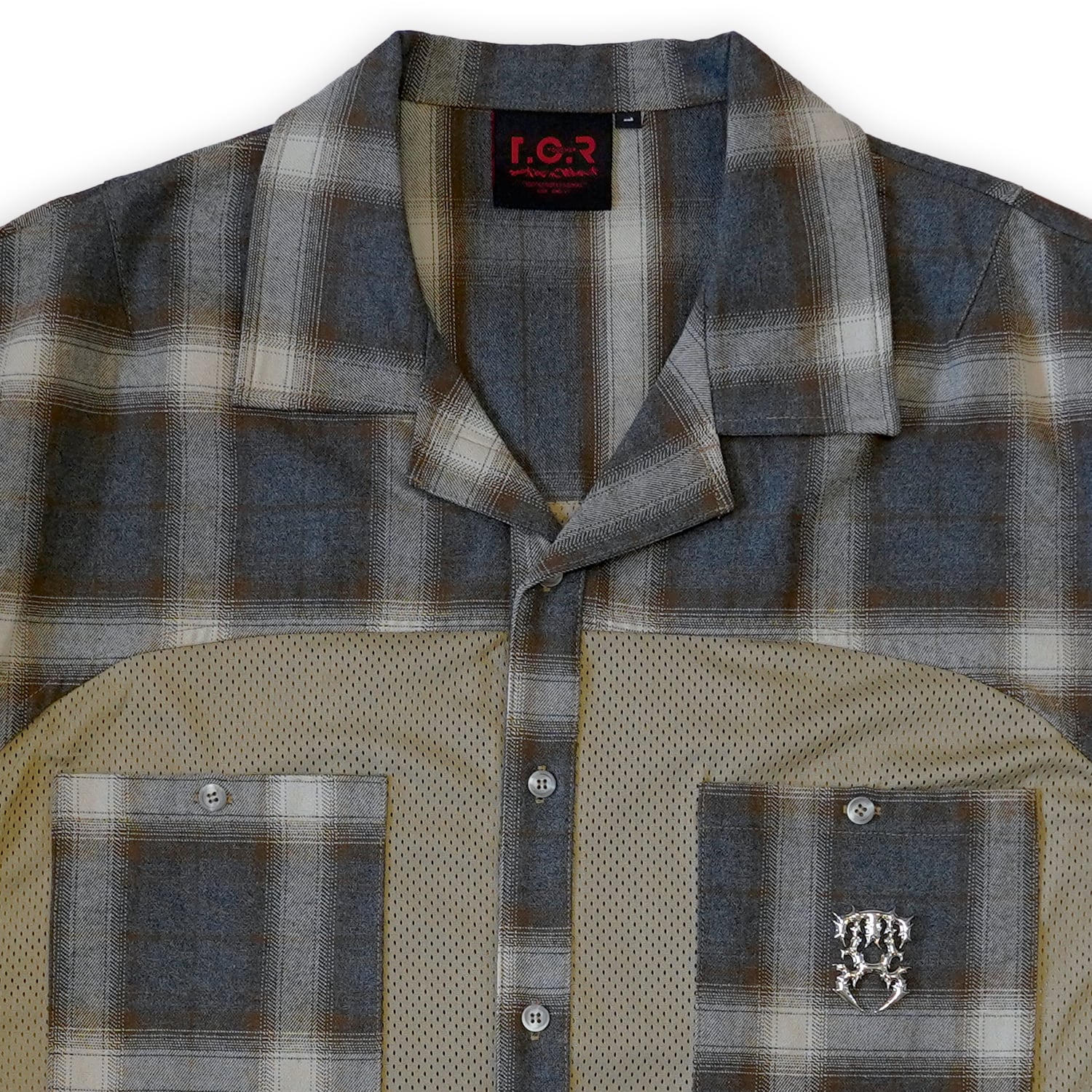 T.C.R TEMPTING MESH SHIRTS - KHAKI