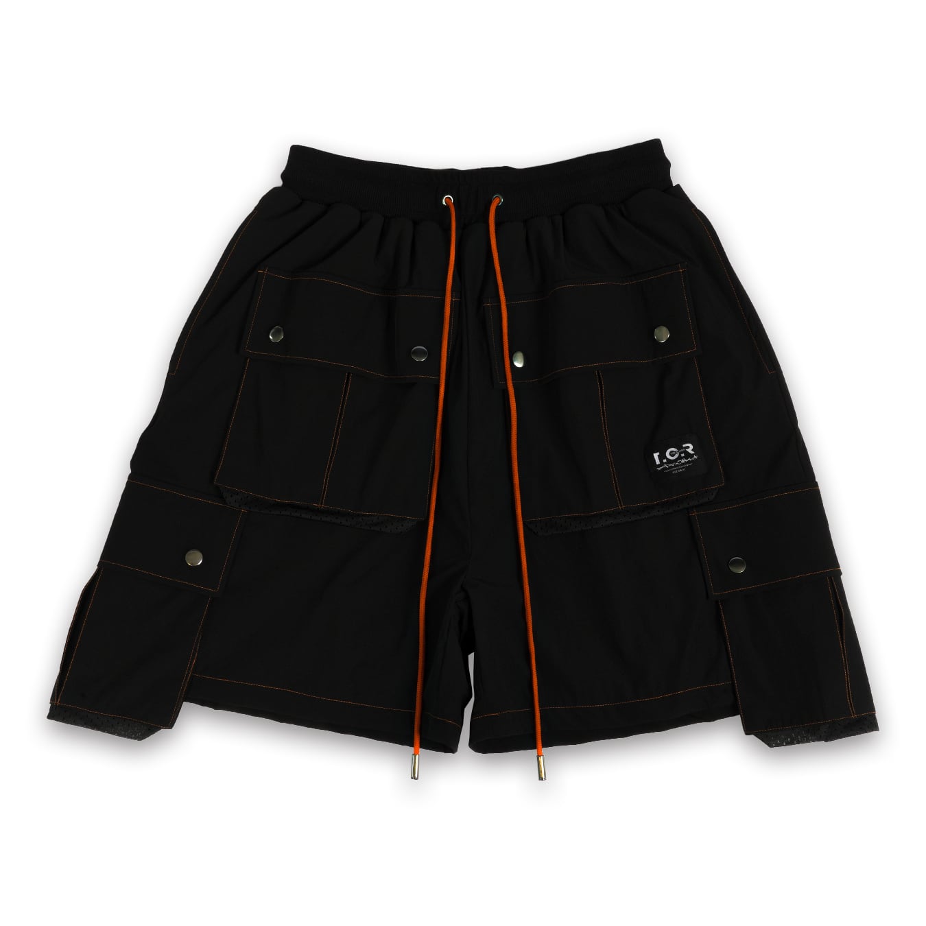 T.C.R EQUIPMENT SHELL SHORTS V3 -  BLACK/ORANGE
