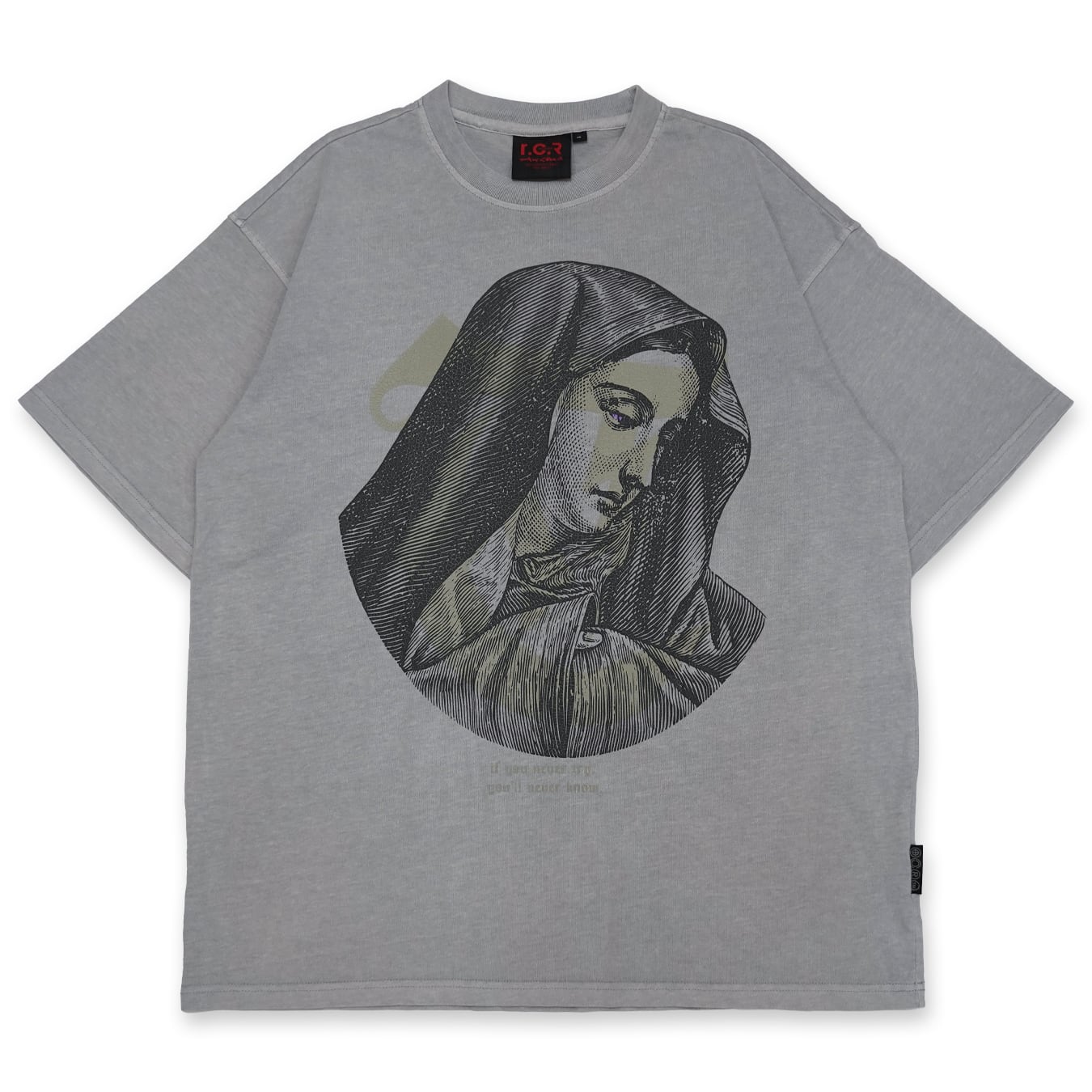 T.C.R LIGHTNING MARIA WASHED S/S TEE - ASH GRAY