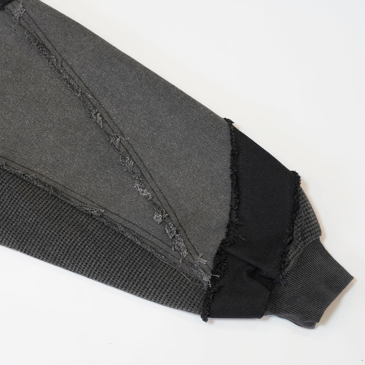 T.C.R DISTRESSED SPLICED BLOUSON - GRAY