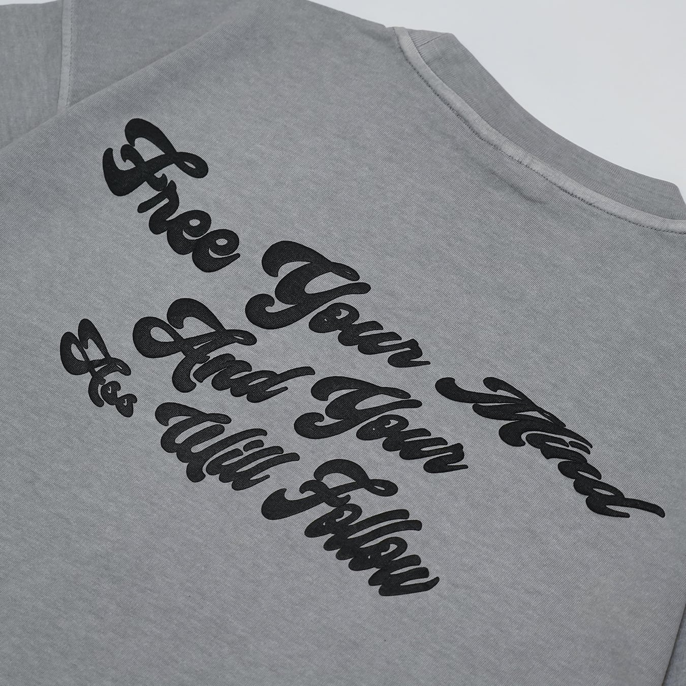 T.C.R LIGHTNING JESUS WASHED S/S TEE - ASH GRAY